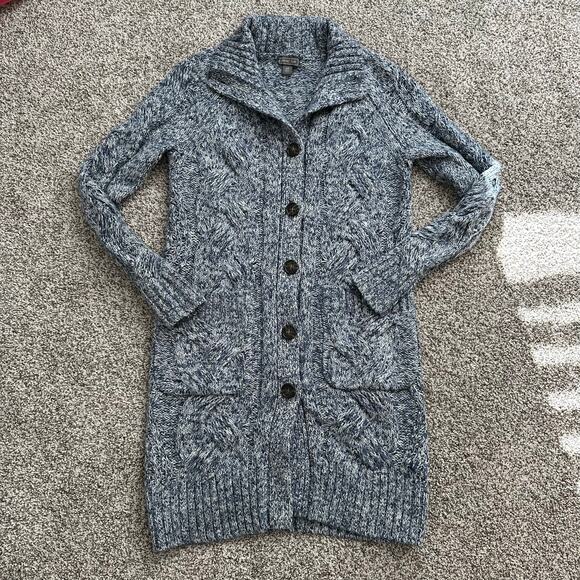 Point Sur J. Crew blue & white knit button front cardigan size XS - Picture 6 of 11